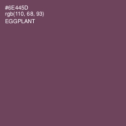 #6E445D - Eggplant Color Image