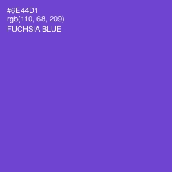 #6E44D1 - Fuchsia Blue Color Image