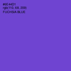 #6E44D1 - Fuchsia Blue Color Image