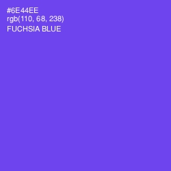 #6E44EE - Fuchsia Blue Color Image