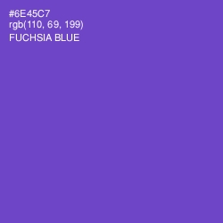 #6E45C7 - Fuchsia Blue Color Image