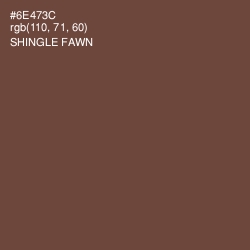 #6E473C - Shingle Fawn Color Image