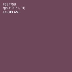 #6E475B - Eggplant Color Image