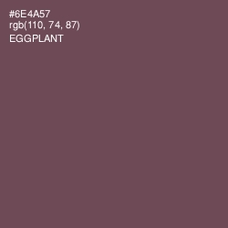 #6E4A57 - Eggplant Color Image