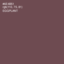 #6E4B51 - Eggplant Color Image