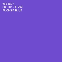 #6E4BCF - Fuchsia Blue Color Image