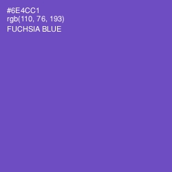 #6E4CC1 - Fuchsia Blue Color Image