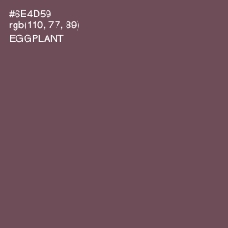 #6E4D59 - Eggplant Color Image