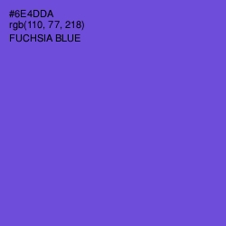 #6E4DDA - Fuchsia Blue Color Image