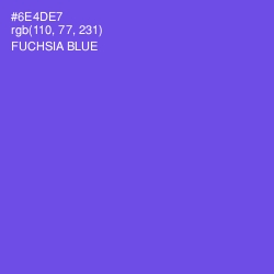 #6E4DE7 - Fuchsia Blue Color Image