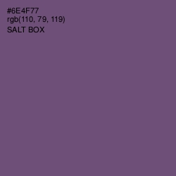 #6E4F77 - Salt Box Color Image