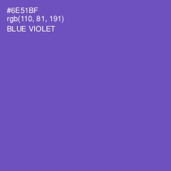 #6E51BF - Blue Violet Color Image