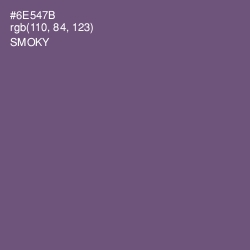 #6E547B - Smoky Color Image