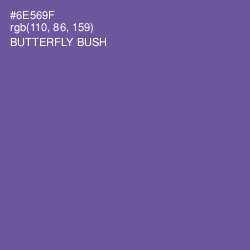 #6E569F - Butterfly Bush Color Image