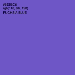 #6E56C6 - Fuchsia Blue Color Image