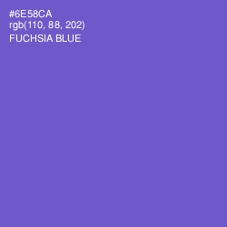 #6E58CA - Fuchsia Blue Color Image