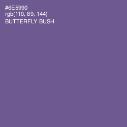#6E5990 - Butterfly Bush Color Image