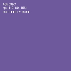 #6E599C - Butterfly Bush Color Image