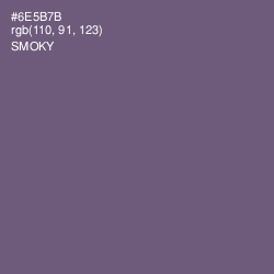 #6E5B7B - Smoky Color Image