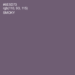 #6E5D73 - Smoky Color Image