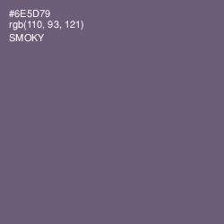 #6E5D79 - Smoky Color Image