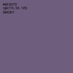 #6E5D7D - Smoky Color Image