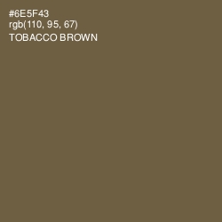 #6E5F43 - Tobacco Brown Color Image