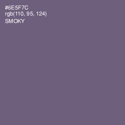 #6E5F7C - Smoky Color Image