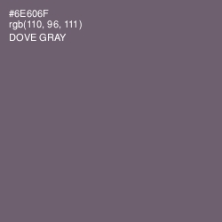 #6E606F - Dove Gray Color Image
