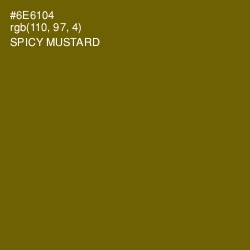 #6E6104 - Spicy Mustard Color Image
