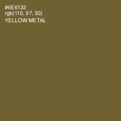 #6E6132 - Yellow Metal Color Image