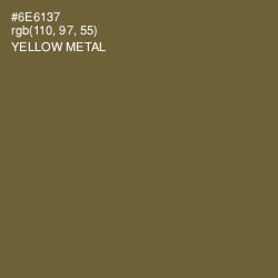 #6E6137 - Yellow Metal Color Image