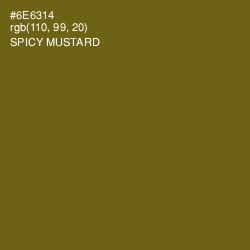 #6E6314 - Spicy Mustard Color Image