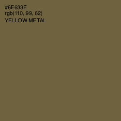 #6E633E - Yellow Metal Color Image