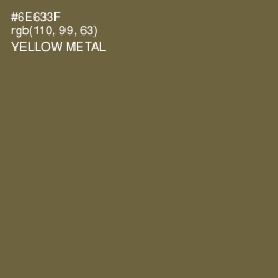 #6E633F - Yellow Metal Color Image