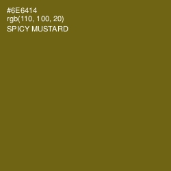 #6E6414 - Spicy Mustard Color Image