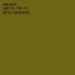 #6E6415 - Spicy Mustard Color Image