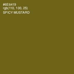 #6E6419 - Spicy Mustard Color Image