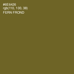 #6E6426 - Fern Frond Color Image