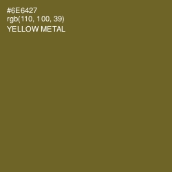 #6E6427 - Yellow Metal Color Image