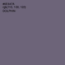 #6E647A - Dolphin Color Image