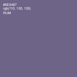 #6E6487 - Rum Color Image