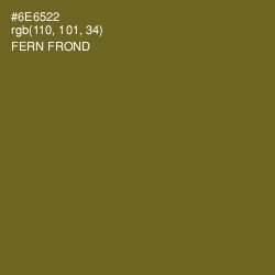 #6E6522 - Fern Frond Color Image