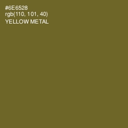 #6E6528 - Yellow Metal Color Image