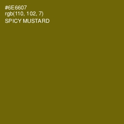 #6E6607 - Spicy Mustard Color Image