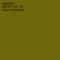 #6E670A - Spicy Mustard Color Image