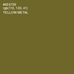 #6E6729 - Yellow Metal Color Image