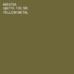 #6E673A - Yellow Metal Color Image