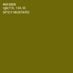 #6E6809 - Spicy Mustard Color Image