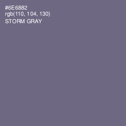 #6E6882 - Storm Gray Color Image